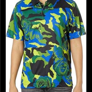 Robert Graham Vibrant Camouflage Polo - Blue, Green, Black